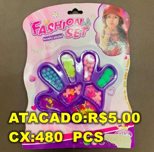 Kit Miçangas Infantil Para Pulseira