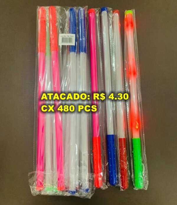 Brinquedo Varinha magica Kit Bastao De Led Pisca Festa Balada Neon