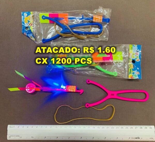 Brinquedo Led Voador Foguete Helicóptero Avatar Estilingue Flecha de Iluminação Voadora