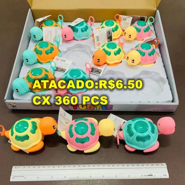 Brinquedo Bichinho Fujão Movido à Corda com Luz cor infantil