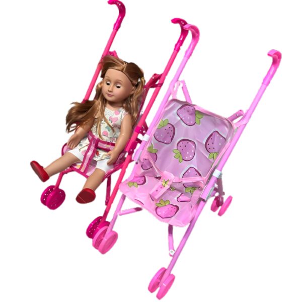 Carrinho De Boneca Dobrável Menina Brinquedo Infantil 55CM