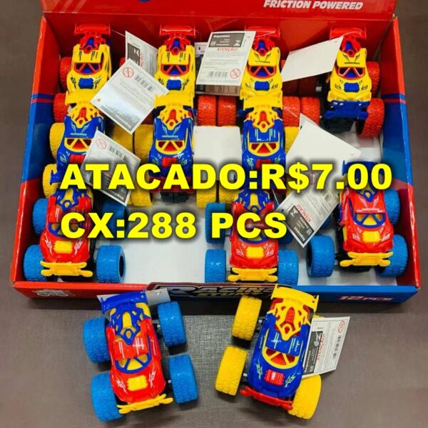Carrinho de Fricção 4x4 Monster Colorido