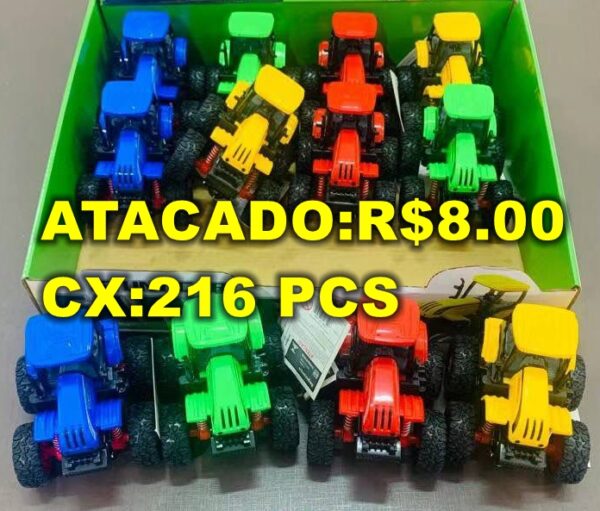 Carrinho de Fricção 4x4 Monster Colorido