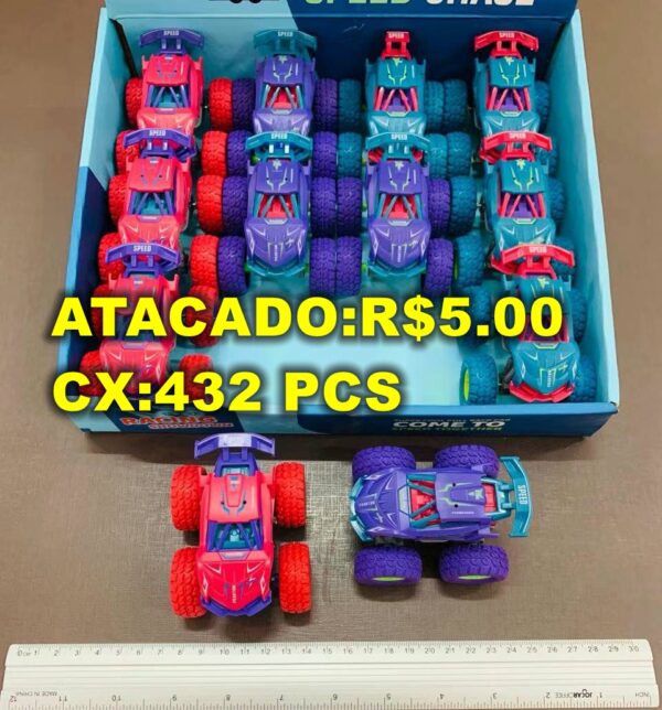 Carrinho de Fricção 4x4 Monster Truck Colorido