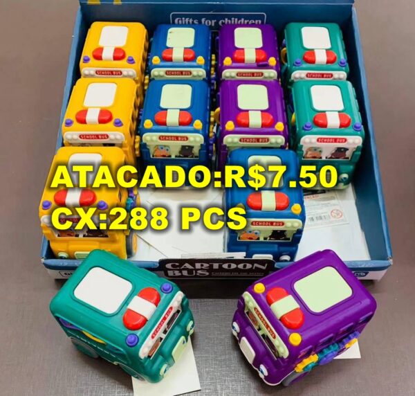 Carrinho de Fricção 4x4 Ônibus Escolar