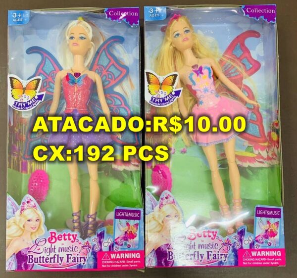 Fada Com Asa Borboleta e Acessório