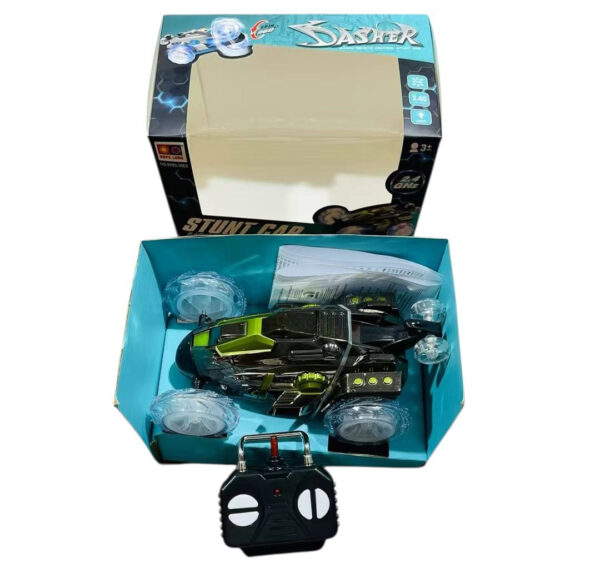 Carinho Controle Remoto Carro Maluco Gira 360º C/ Luzes Led