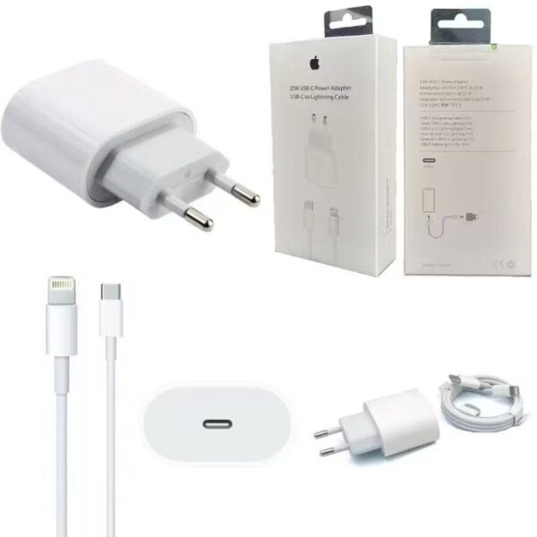 Carregador De iPhone Fonte com Cabo Carregamento Rápido 1m PD 20w