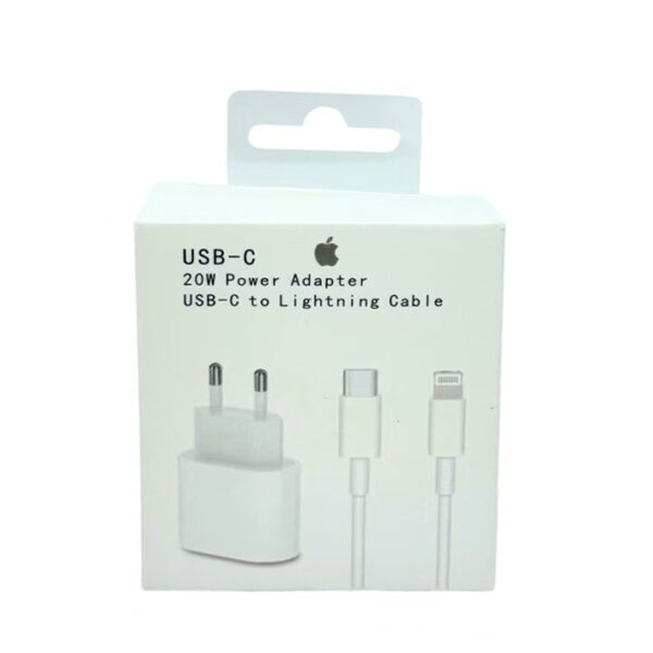 Fonte USB-C + Cabo Carregador IPhone Lightning