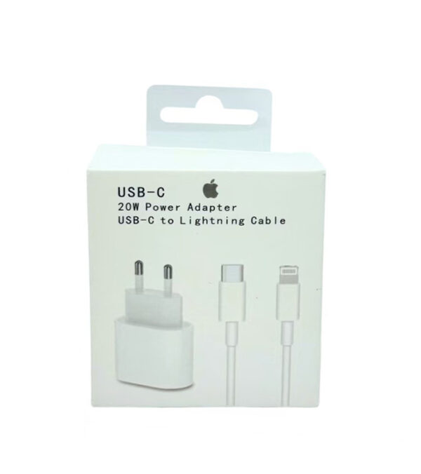 Fonte USB-C + Cabo Carregador IPhone Lightning