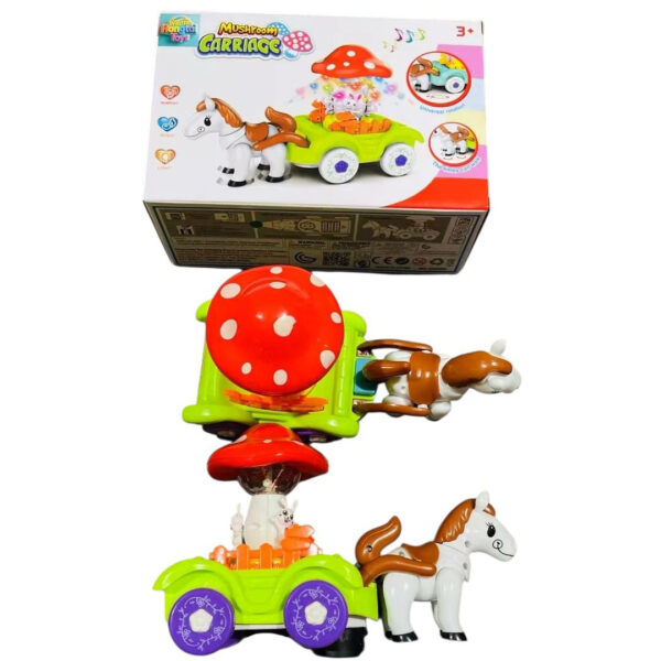Brinquedo Carruagem Luz Som Anda Bate Volta