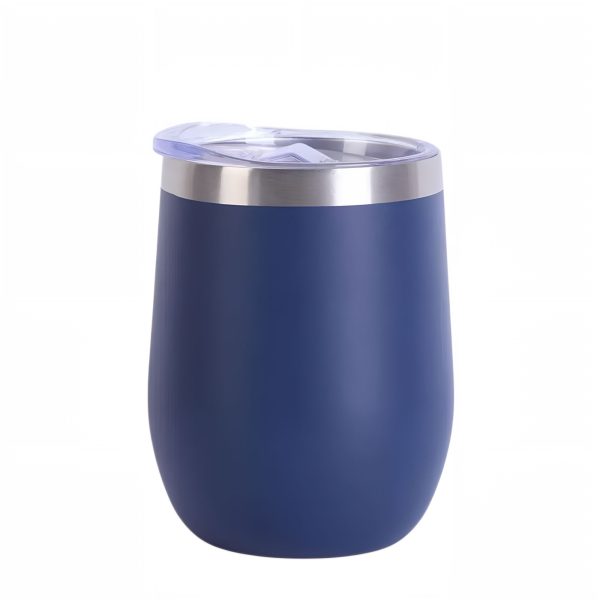 Copo Térmico Cuia 360ML Inox Com Tampa Acrílica (Azul Marinho)