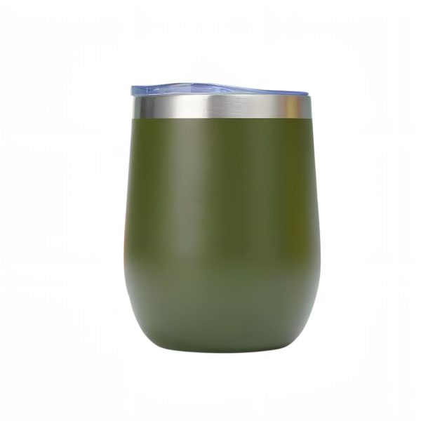 Copo Térmico Cuia 360ML Inox Com Tampa Acrílica (Verde)