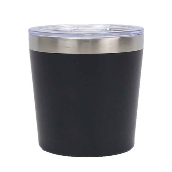 Copo Térmico 260ML Inox Com Tampa Acrílica (SÓ PRETO)