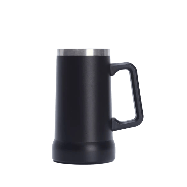 Caneca Térmica Chopp Cerveja Camada Dupla Em Inox Copo 710ml (SÓ PRETO)