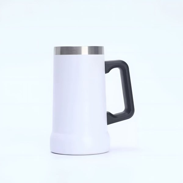 Caneca Térmica Chopp Cerveja Camada Dupla Em Inox Copo 710ml (Branco)