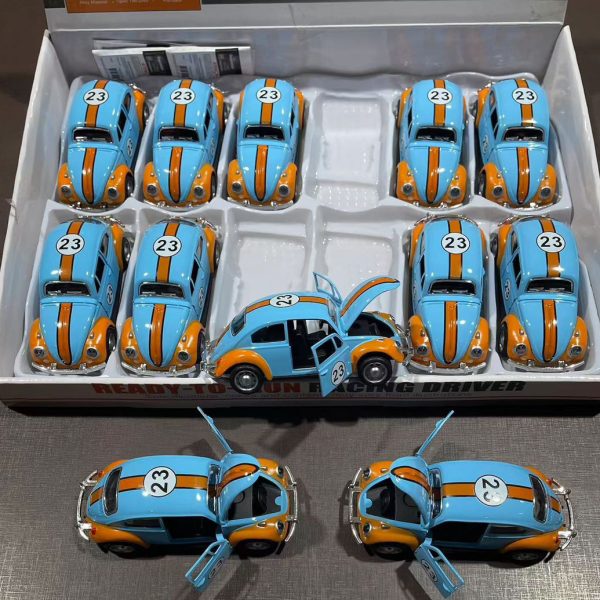Carrinho Fusca Ferro Fricção Metal Miniatura Brinquedo