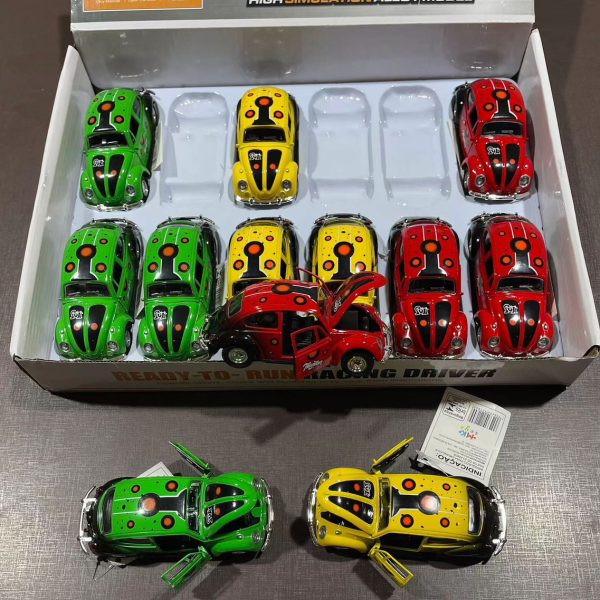 Carrinho Fusca Ferro Fricção Metal Miniatura Brinquedo