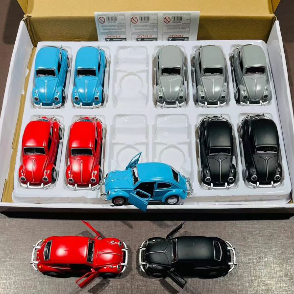 Carrinho Fusca Ferro Fricção Metal Miniatura Brinquedo