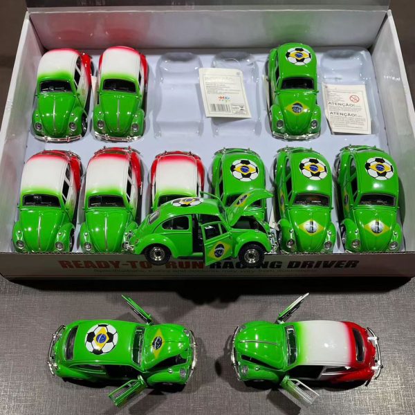 Carrinho Fusca Ferro Fricção Metal Miniatura Brinquedo