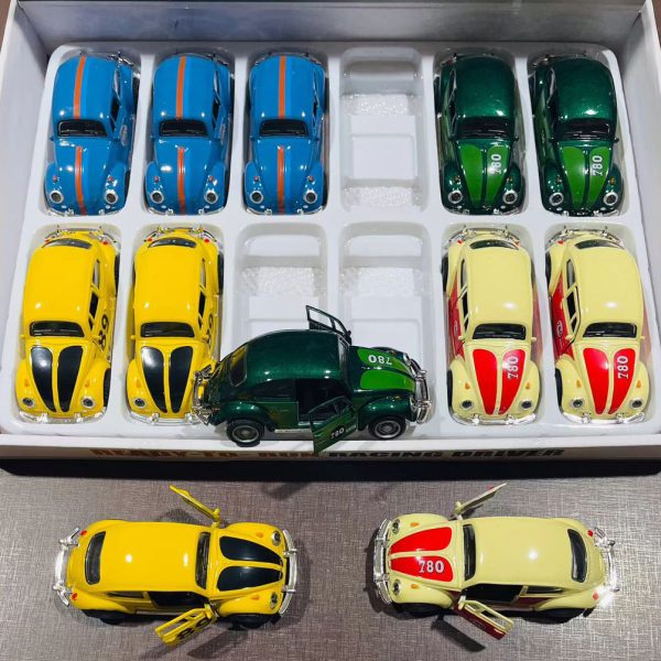 Carrinho Fusca Ferro Fricção Metal Miniatura Brinquedo