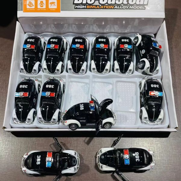 Miniatura Carro De Polícia Pick-up Police Abre Porta Fricção