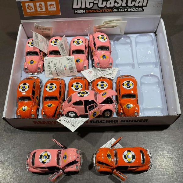 Carrinho Fusca Ferro Fricção Metal Miniatura Brinquedo