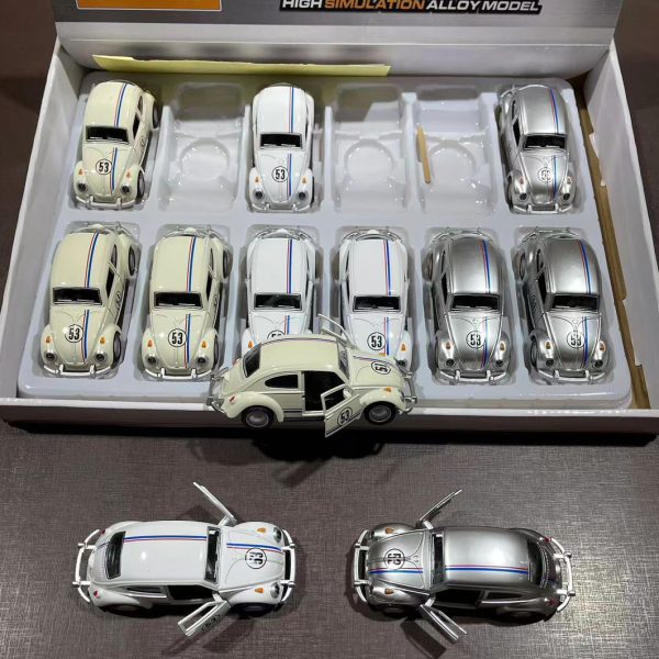 Carrinho Fusca Ferro Fricção Metal Miniatura Brinquedo