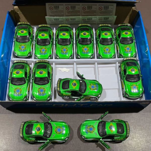 Miniatura Carro De Polícia Pick-up Police Abre Porta Fricção
