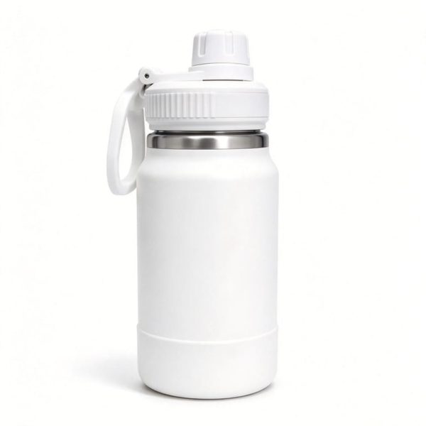 Garrafa Térmica 350 Ml Com Base Silicone Cor Branco