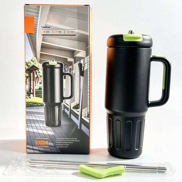 Copo Caneca Térmica Quencher Com Canudo 1200ML (COR UNICA)