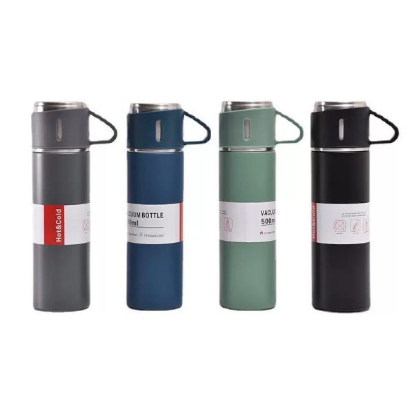 Garrafa Térmica Tampa Xícara Vacuum Bottle Inox 500ml (1 xícara)