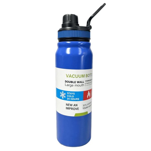 Garrafa Térmica Inox de 800ml (Azul Royal)